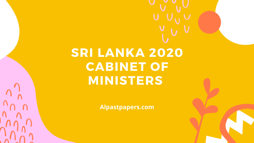 Sri lanka 2020 Cabinet of Ministers 