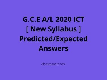 GCE-AL-2020-ICT-New-Syllabus-Predicted-or-Expected-MCQ-Answers