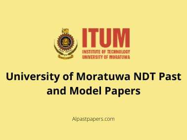 University of Moratuwa NDT Past and Model Papers