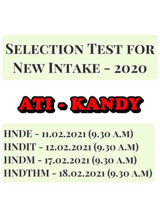 HND-2021-Selection-Exam-Timetable