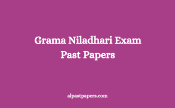 Grama Niladhari Exam Past Papers Download