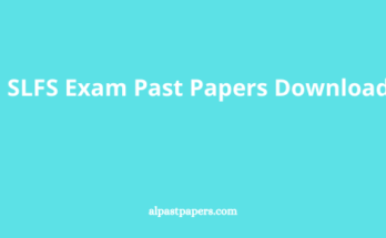 SLFS Exam Past Papers Download