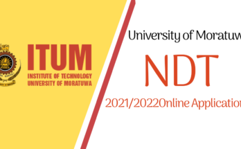 How to Apply NDT Moratuwa 2022 Online Application