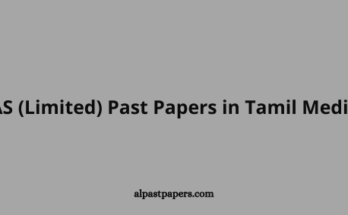 SLAS (Limited) Past Papers in Tamil Medium