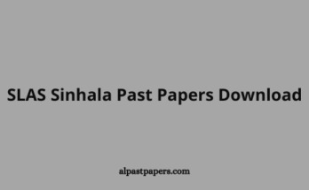 SLAS Sinhala Past Papers Download