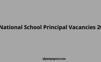 National School Principal Vacancies 2021