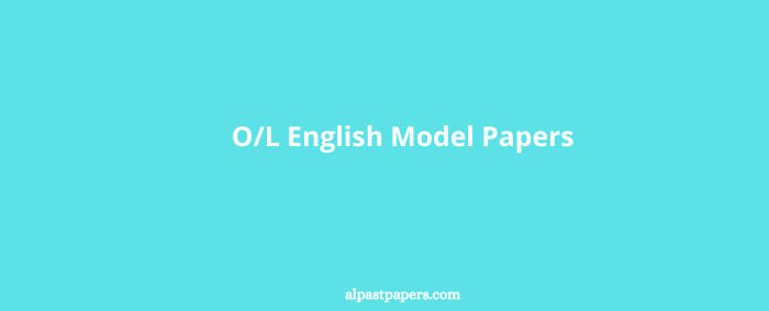 OL English Model Papers