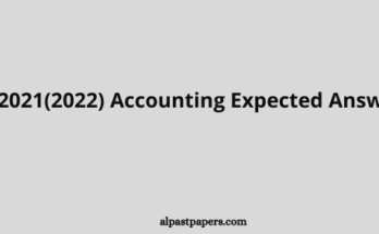 A/L 2021(2022) Accounting Expected Answers.