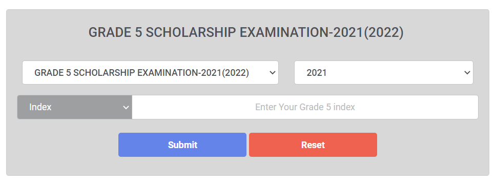 Grade 5 Scholarship 2021(2022) Results released
